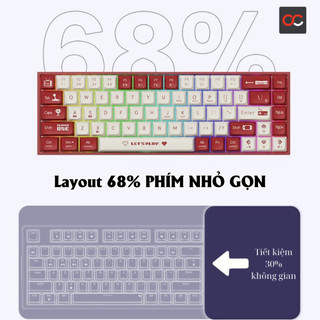 Bàn phím cơ HOTSWAP AJAZZ AK680-(1 mode cắm dây).