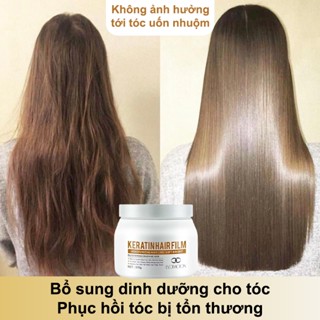 Kem ủ tóc Keratin mặt nạ tóc kem duỗi tóc chăm sóc tóc mềm mượt phục hồi tóc hư tổn  khô dưỡng ẩm trơn mượt 500G