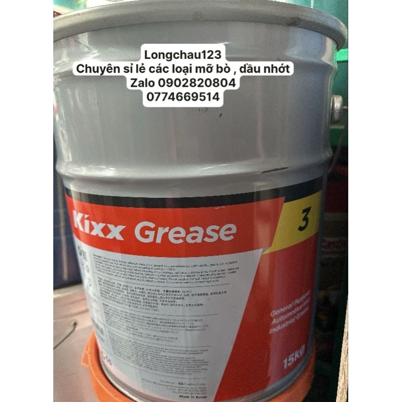 Mỡ bôi trơn hàn quốc KIXX GREASE 3 (15kg)