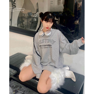  ÁO SWEATER NỈ CHÂN CUA in chữ DESTINY EST 22