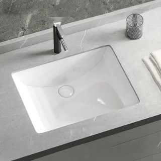 Chậu lavabo âm bàn kiểu vuông màu trắng mã A616V