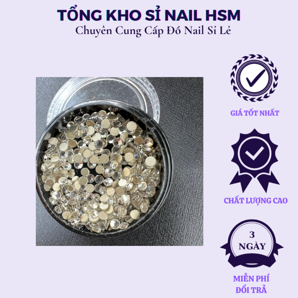 Hũ đá Đá chân keo - Phụ kiện nail HSM- THANH LÝ