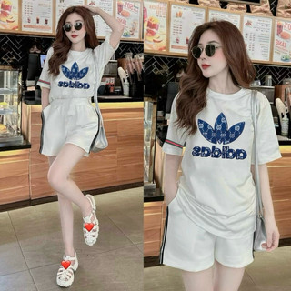 SÉT SHORT COTTON THÊU LO GO CAO CẤP