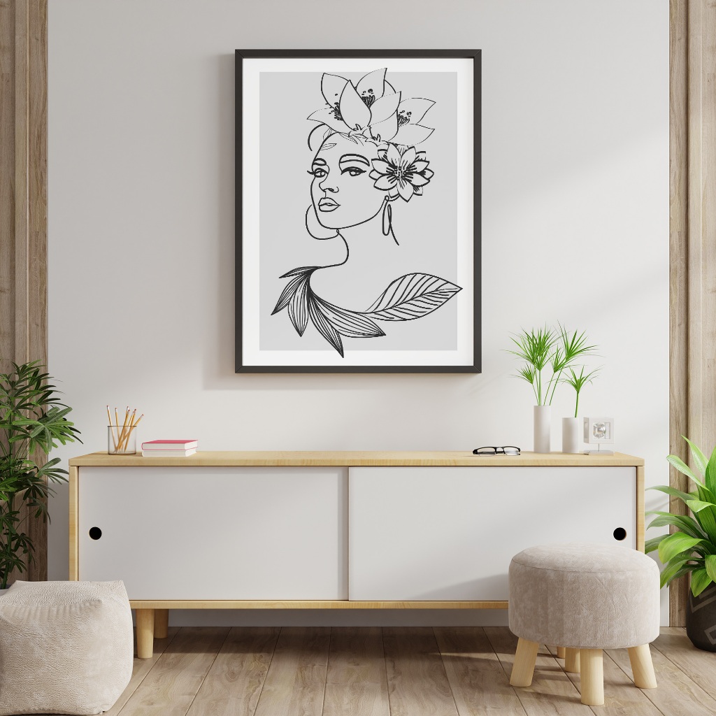 Tranh Beauty ifiArt A4 A5 digital & vẽ tay sắc sảo. Trang trí tường, để bàn (no frame)