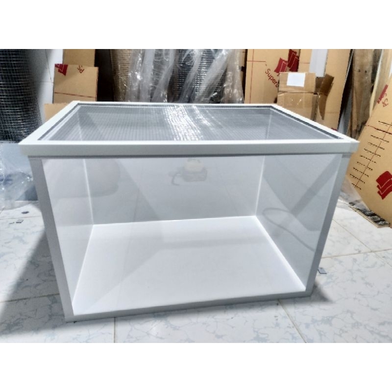 chuồng mica hamster 60×40×40 1 mặt mica không cửa