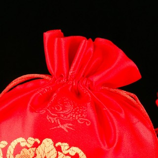 Túi gấm đỏ phong thủy may mắn 8x10cm