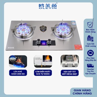 Bếp gas 9 đầu đốt hiệu oleyin a21, tích hợp hẹn giờ, cảm biến tự ngắt gas, khóa an toàn thông minh