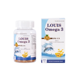 Viên uống dầu cá Omega-3 hỗ trợ tim mạch LOUIS Omega 3 60 viên - CP Pharma
