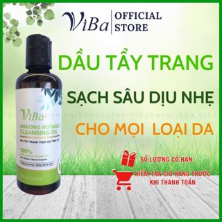  Dầu tẩy trang thực vật  vegan  Viba dưỡng ẩm làm sạch sâu dịu nhẹ kiềm dầu dùng được cho cả vùng mắt và môi 