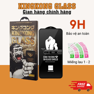  Kính cường lực KINGKONG WEKOME iP 009 hộp sắt / không hộp full HD IP 7 8 X XS Max 11 12 13 14 15 PRO PROMAX