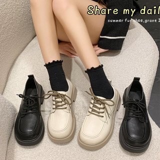 [SHIN] Giày đốc nữ oxford nữ buộc dây vintage JIN-17 da mềm giá rẻ