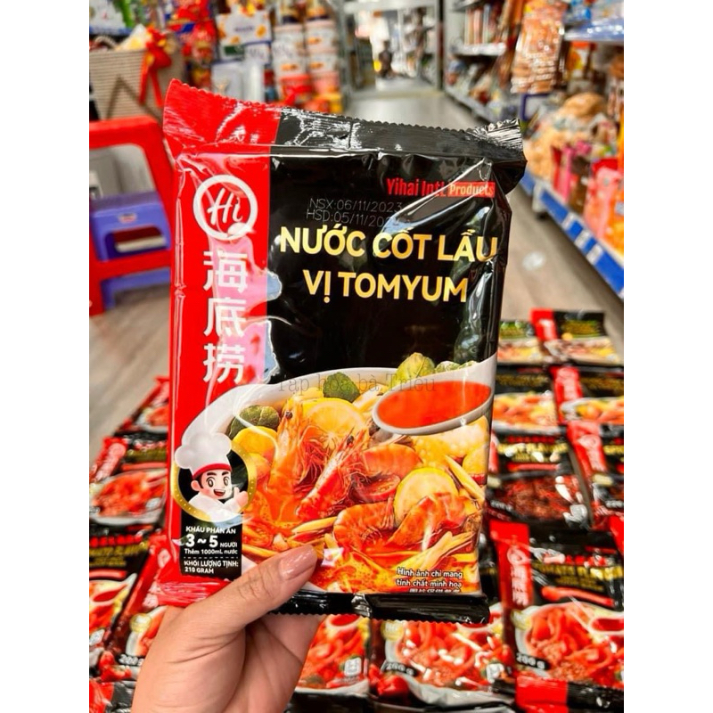 Nước cốt nấu lẩu HAIDILAO - gia vị nấu lẩu Hadilao vị tomyum, lẩu nấm, trường thọ, Mala, cà chua