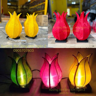 Đèn hoa lồng hội an hoa tulip chuyên trang trí tết nhà cửa chùa miếu