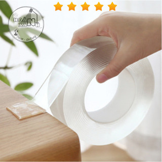 Băng keo trong suốt 2 mặt đa năng siêu dính - băng dính nano dán 2 mặt trong suốt