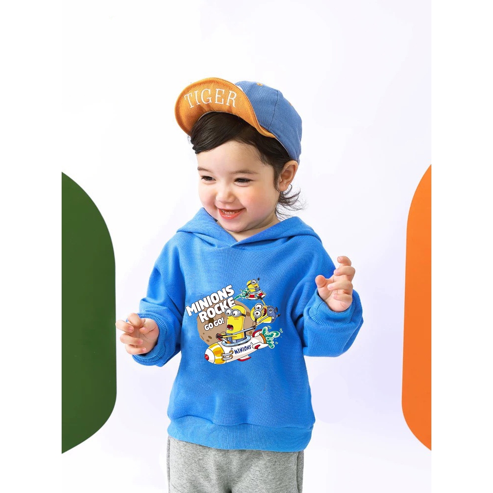 Áo hoodie bé trai bé gái Medokids 2024 áo hoodie cho bé có mũ size 12kg đến 32kg in hình ngộ nghĩnh