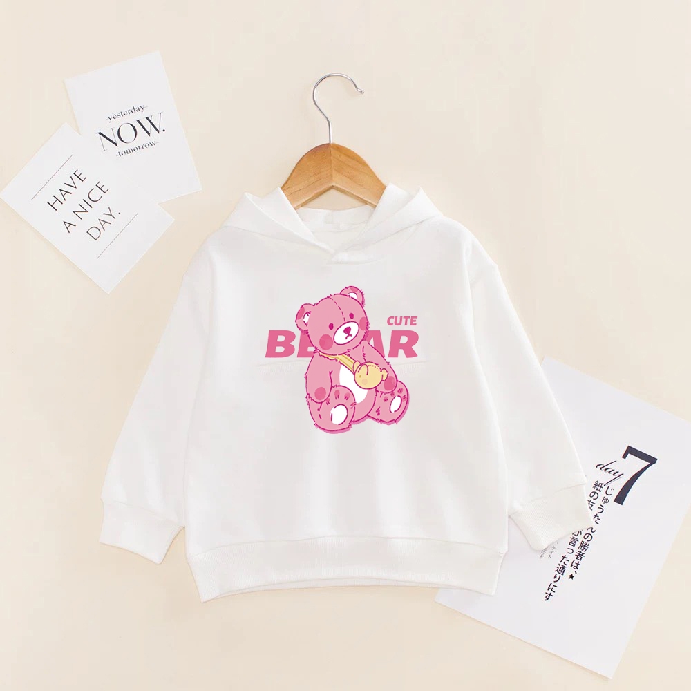 Áo hoodie bé trai bé gái Medokids 2024 áo hoodie cho bé có mũ size 12kg đến 32kg in hình ngộ nghĩnh