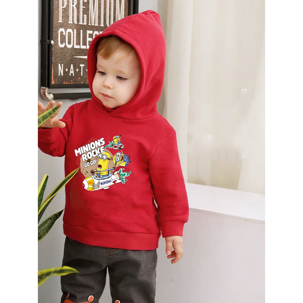 Áo hoodie bé trai bé gái Medokids 2024 áo hoodie cho bé có mũ size 12kg đến 32kg in hình ngộ nghĩnh