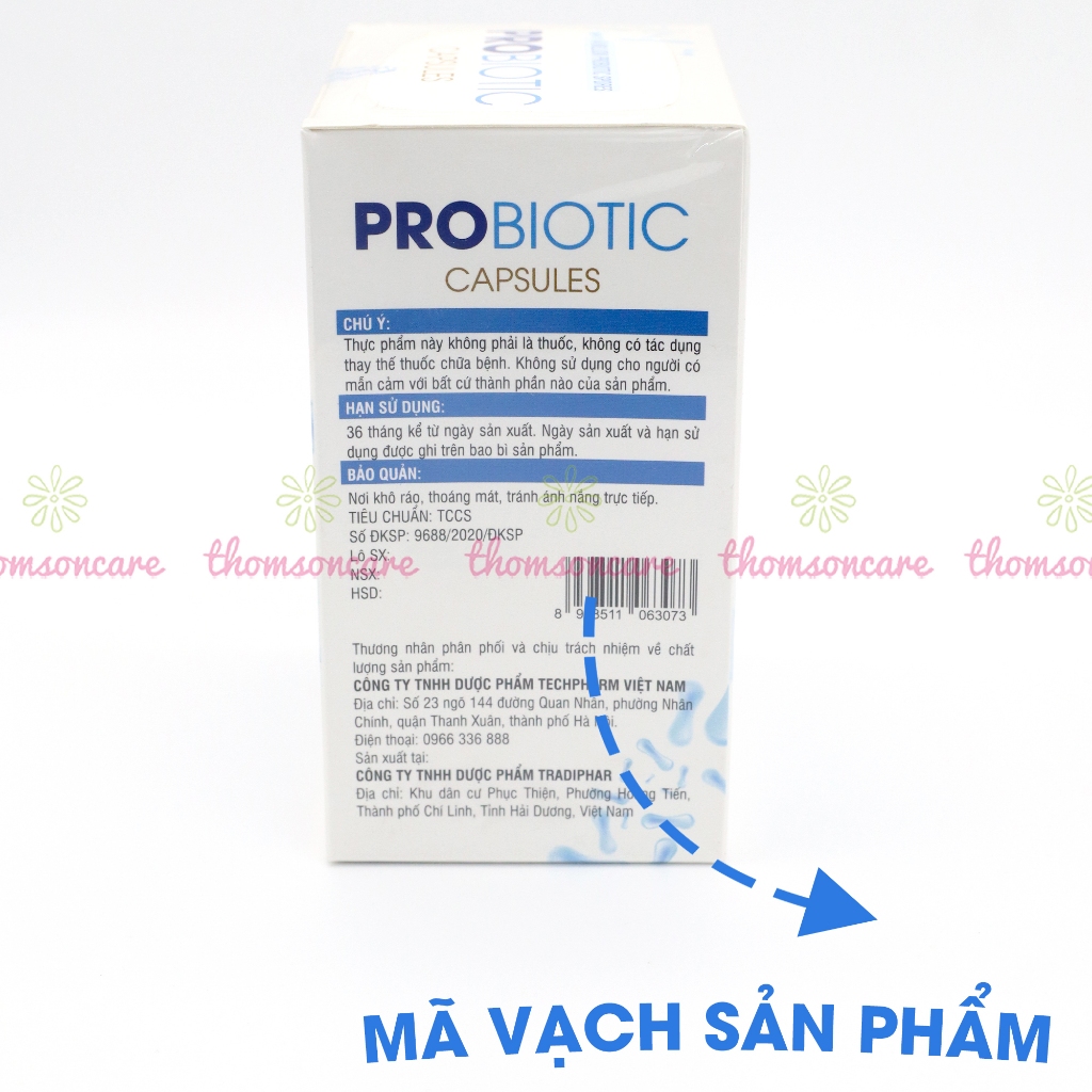 Combo giúp ăn ngon, hỗ trợ tăng cân Men tiêu hóa Probiotic Capsules và 19B đỏ Sano, dùng tốt cho người gầy - Thomsoncare