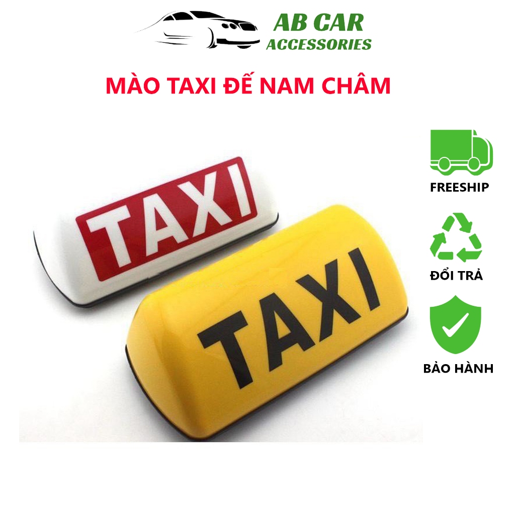 Mào Taxi Đế Hút Nam Châm, Có Đèn, Mào Chữ Taxi Có Đèn