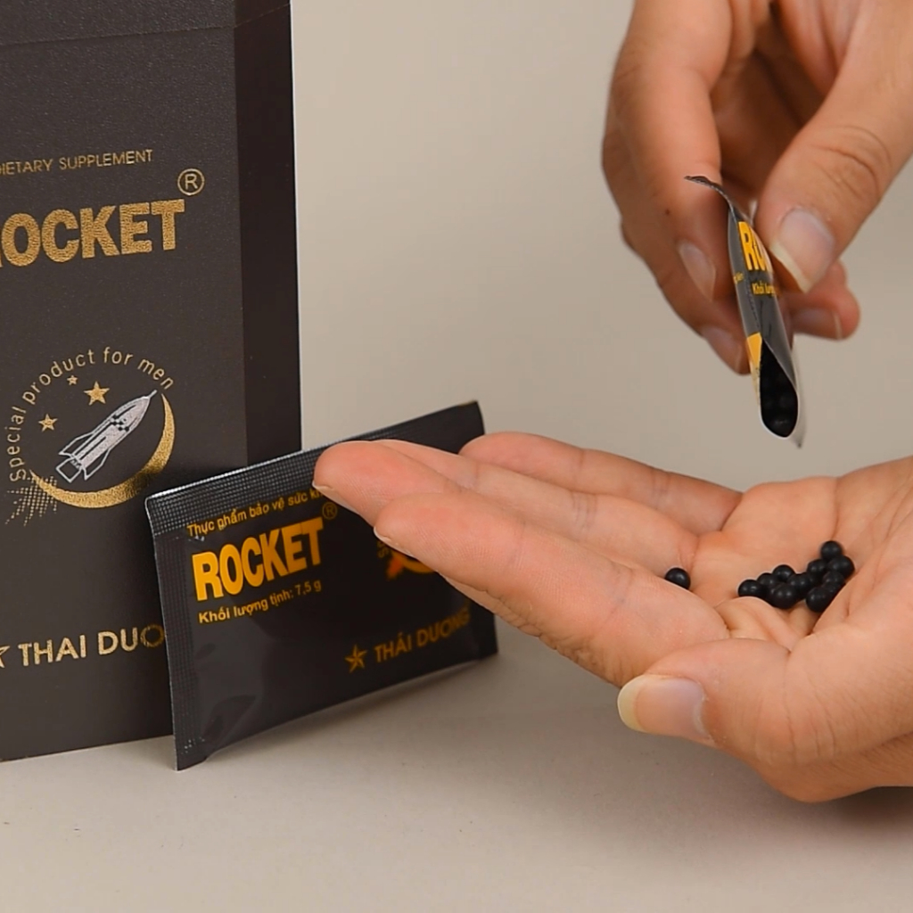 Tăng cường sinh lí nam giới ROCKET hộp 10 gói/ 30 gói Sao Thái Dương bổ thận, tráng dương