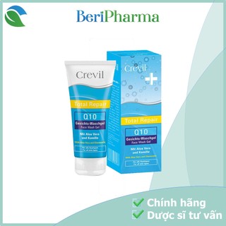 ✅ Crevil Gel Rửa Mặt Trắng Da, Ngừa Mụn Q10 Total Repair Face Wash Gel 200ml