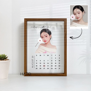 Khung tranh nền trong suốt in hình theo yêu cầu, quà tặng sinh nhật, quà tặng bạn gái, người yêu, tặng bạn, mẹ sz a5 a4