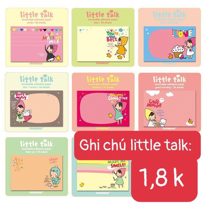 note ghi chú little talk