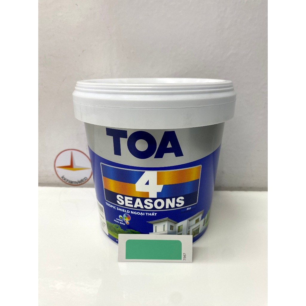 Sơn phào chỉ trong và ngoài nhà Toa 4 Season Tropic Shield màu xanh 7567 (B) _1L