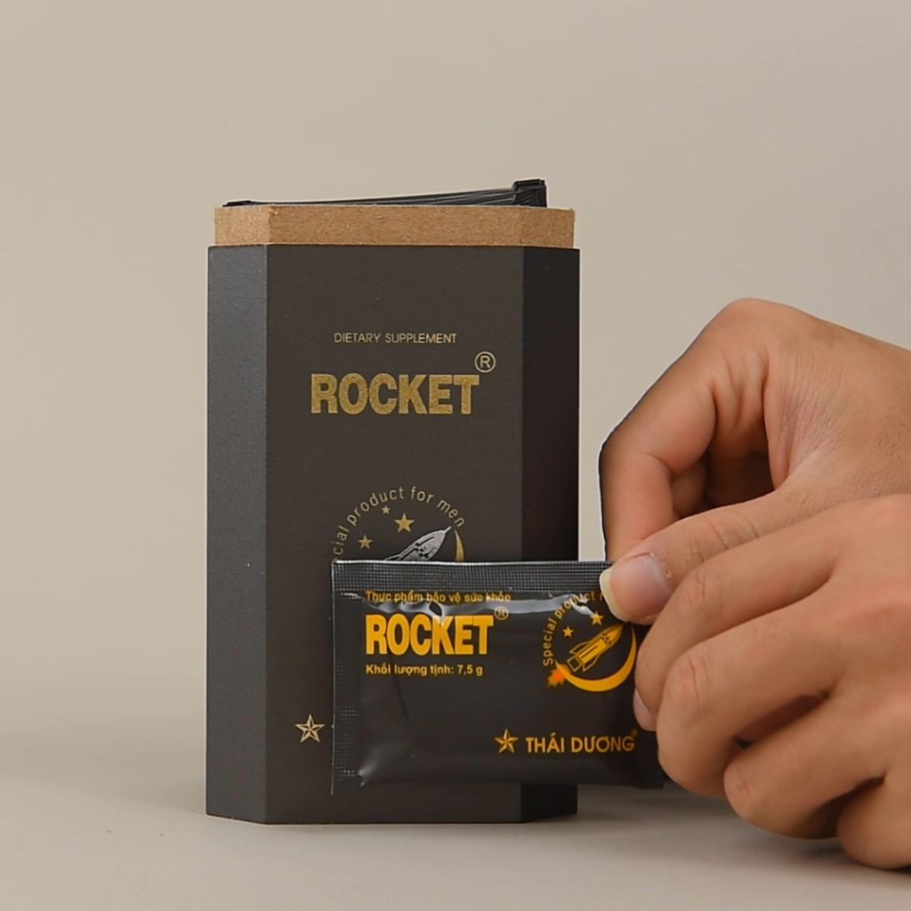 Tăng cường sinh lí nam giới ROCKET hộp 10 gói/ 30 gói Sao Thái Dương bổ thận, tráng dương