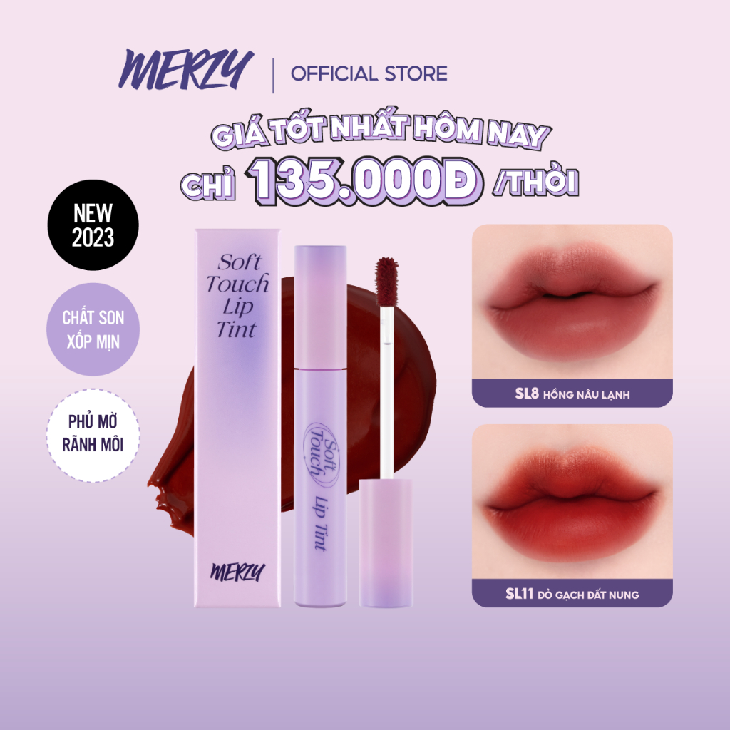 [Livestream] Son Kem Siêu Lì, Siêu Mịn Môi Hàn Quốc Merzy Soft Touch Lip Tint 3g