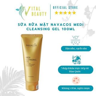 Sữa rửa mặt Navacos Medi Cleansing Gel dành cho mọi loại da giúp làm sạch sâu 100ml