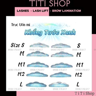 Trục uốn mi silicon 9d khổng tước xanh tự dính