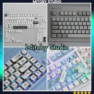 Keycap Emo Peppemint cherry profile PBT dyesub bàn phím cơ Mitoby Studio