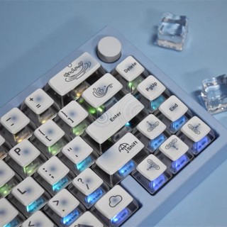 Keycap Emo Peppemint cherry profile PBT dyesub bàn phím cơ Mitoby Studio