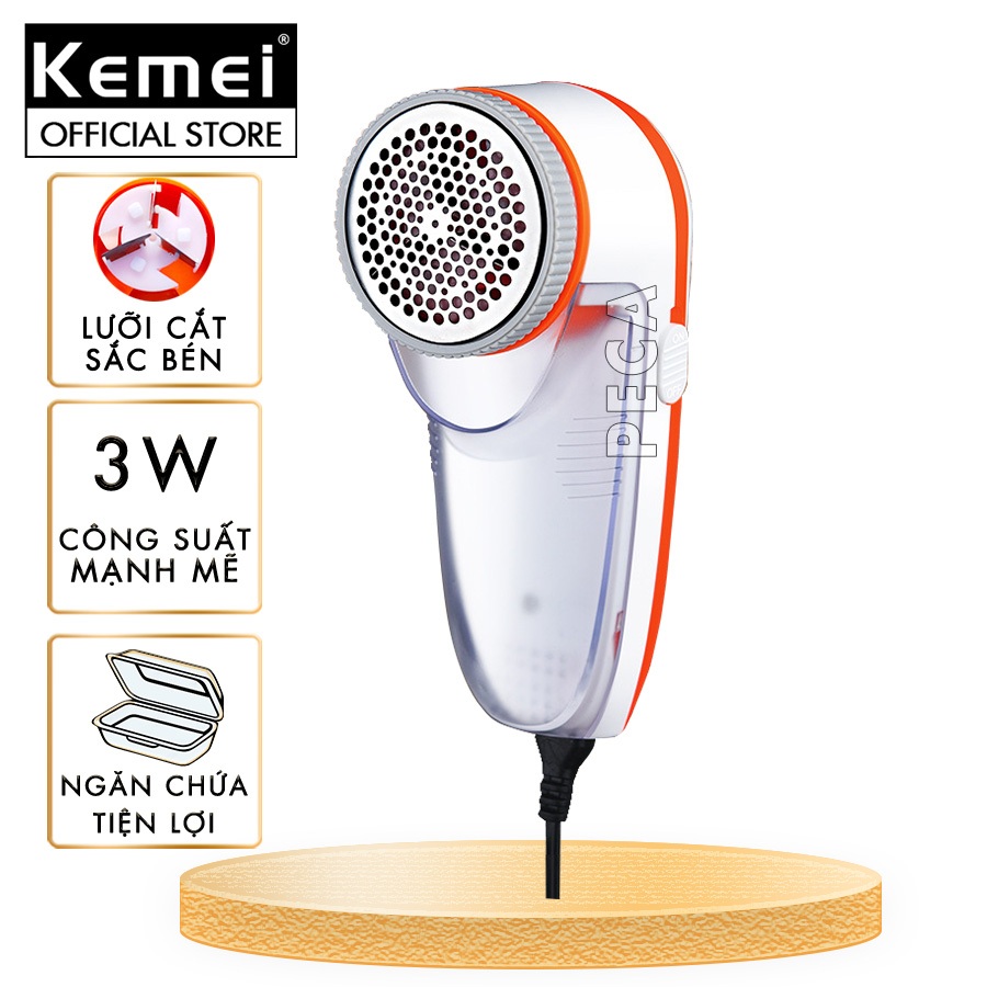 Máy cắt lông xù không dây Kemei KM-241 chính hãng cắt lông xù vải, quần áo, thảm, ga giường - phân phối chính hãng