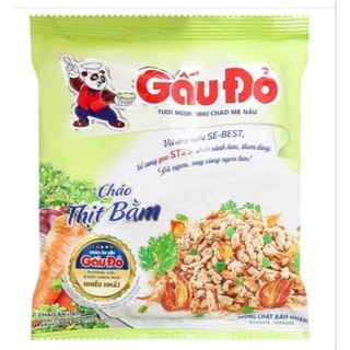 Cháo Gấu đỏ thịt bằm, mì gấu đỏ gà sợi phở, mì gấu đỏ tôm chua cay, mì gấu đỏ tôm và gà, mì gấu đỏ chay rau nấm