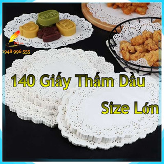 Tập 140 tờ giấy thấm dầu ăn, hút dầu mỡ họa tiết hoa văn đục lỗ
