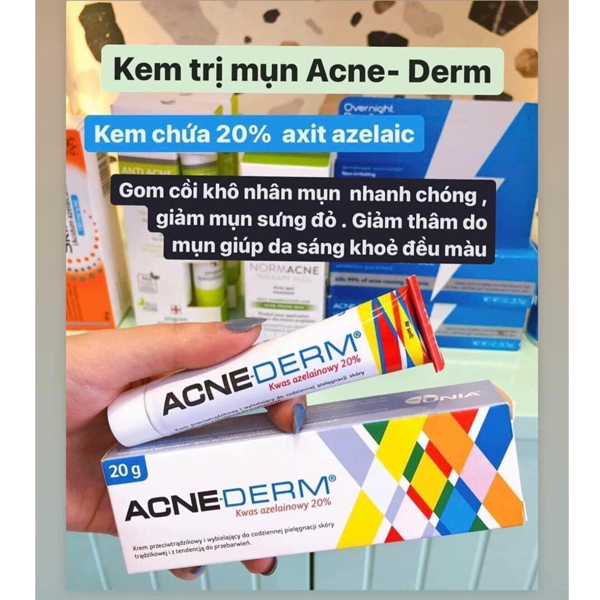Kem giảm mụn Acne Derm, làm trắng da, mờ thâm 20g