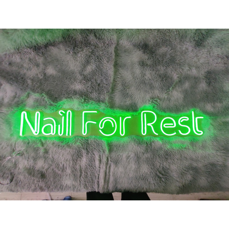Đèn led neon chữ:Nail For Rest 100x15cm (Hàng thanh lý giá rẻ)