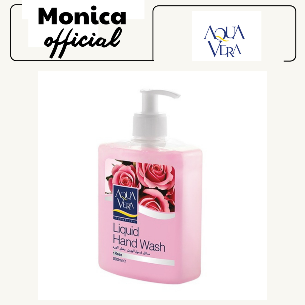 Nước Rửa Tay Aqua Vera Hương Hoa Hồng 500ml Tặng Kèm Gel Rửa Tay Khô  MoNiCa