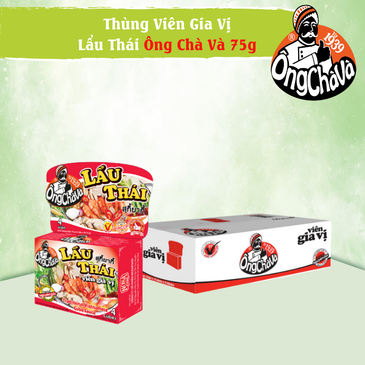 Thùng Viên Gia Vị Lẩu Thái 75g Ông Chà Và 144 hộp Thùng Siêu Tiết Kiệm Cho Quán Ăn Và Nhà Hàng