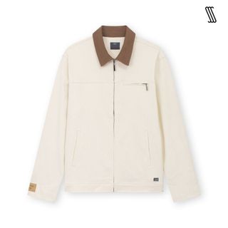 Áo khoác khaki nam nữ SSSTUTTER dáng trucker phối cổ khoá kéo 2 màu be nâu dễ phối OLD MONEY JACKET