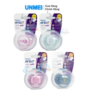 Philips Avent Núm Ty Ngậm Siêu Mềm, Ti Giả Avent Ultra Soft Cán Dẹp Dành Cho Bé  0-6 tháng/6-18 tháng