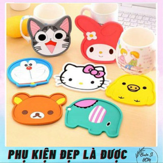 Đế Lót Ly Hình Hoạt Hình Giá Rẻ. chống trơn trượt, đế sày chịu nhiệt tốt, có viền ngộ nghĩnh, dể thương