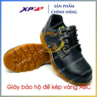 Giày bảo hộ chống đinh ABC/XPS đế kép vàng - 8 lỗ chỉ vàng