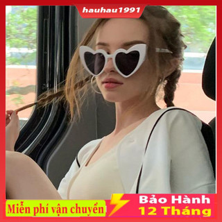 Kính Mát Retro Hình Trái Tim Thời Trang Nữ