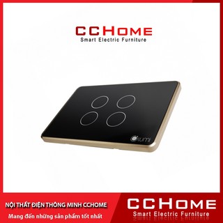 Công tắc thông minh lumi 4 nút zigbee + ble kính phẳng viền nhôm lm-s4n/s luto - nhà thông minh lumi - cchome