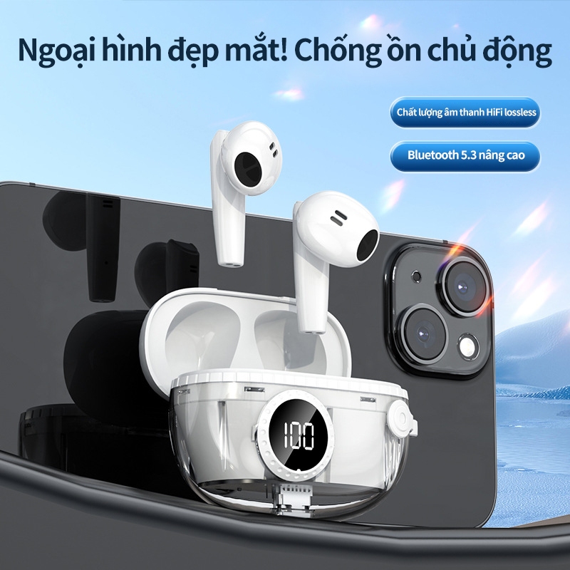 Tai nghe không dây Không dây có mic với độ trễ cực thấp Nút Cảm Ứng Tự Động Kết Nối, Chống Nước, Chống Ồn Bluetooth