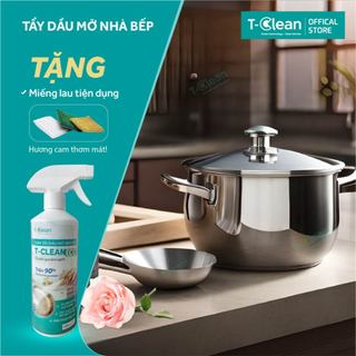 Xịt lau bếp, đánh bay dầu mỡ TClean - 95% tự nhiên,  làm sạch bếp ,nồi chiên, lò vi sóng