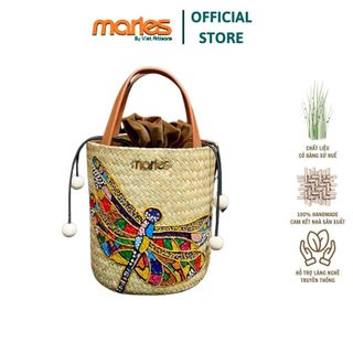 Túi Cỏ Bàng Bucket Maries, túi dáng tròn thời trang handmade